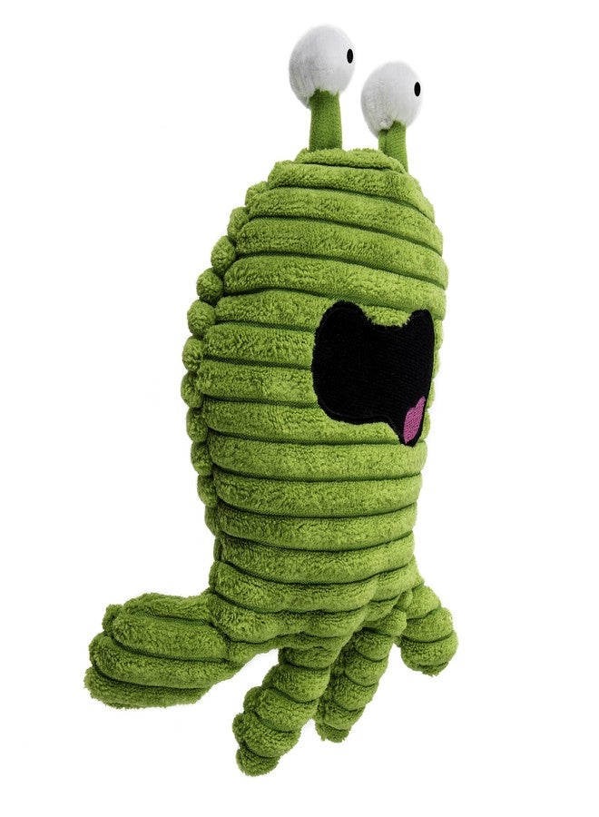 goDog PlayClean Germs Squeaky Plush Dog Toy with Odor-Eliminating Essential Oils, Chew Guard Technology - Green, Small - Image 5
